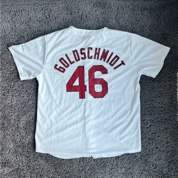 Paul Goldschmidt St Louis Cardinals Jersey SGA White Short Sleeve Men XL - Picture 4 of 6